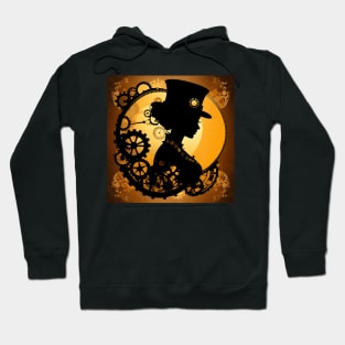 Steampunk woman silhouette Hoodie